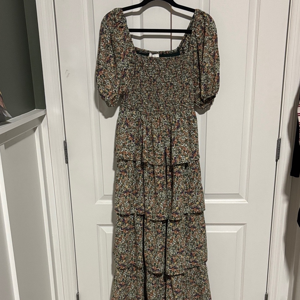 Elegant Floral Long Sleeve Dress